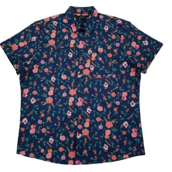 Marc Anthony Slim Fit Floral Shirt - Picture 4 of 4